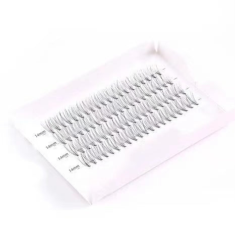 soft DIY Lashes 0.07mm 10 Roots 80 Clusters C Curl 14mm Individual False Eyelashes Natural Eyelash Extension at Home (10D-14mm-C Curl)