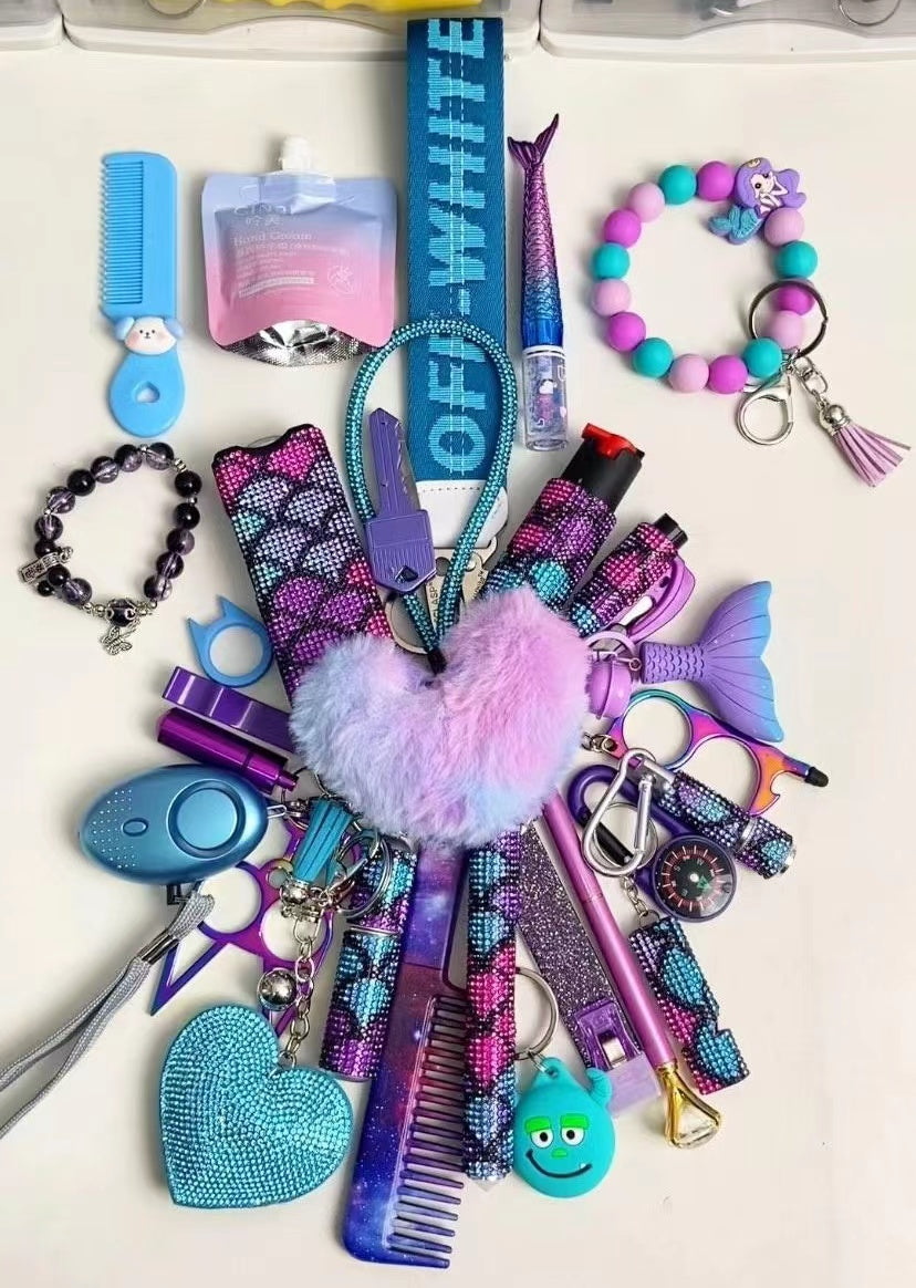 Safety Keychain Set For Women And Kids