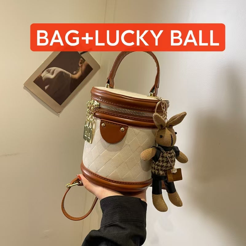 Bag02 With Lucy Ball（Leave message for bag color  brown / black ）