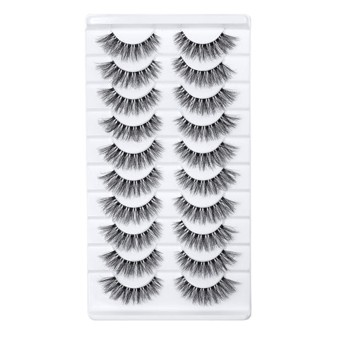 mo4 clear band 10 pairs fluffy and dramatic mink lashes