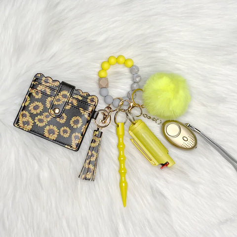 Beaded Wallet safety Keychain-5PCS