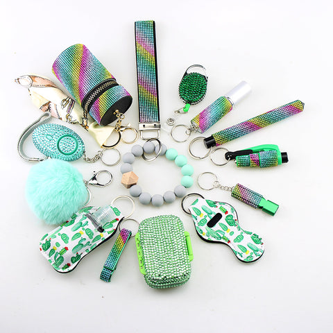 14 PCS Bling Self-defense Keychains