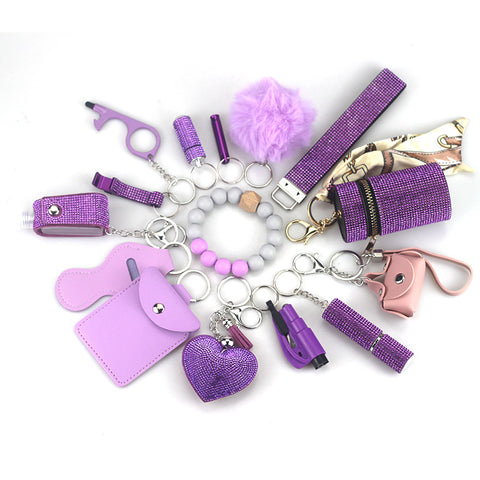 15pics selfdefense keychain